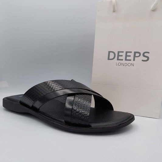 DANIEL MENS CASUAL GENUINE LEATHER SLIP ON SLIDER SUMMER BEACH WEAR SANDALS