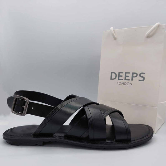 HENRY MENS CASUAL GENUINE LEATHER SLIP ON SLIDER SUMMER BEACH WEAR SANDALS