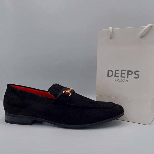 FINN MEN'S SUEDE CASUAL SLIP-ON LOAFER SHOES WITH HORSEBIT DETAIL AND LEATHER LINING