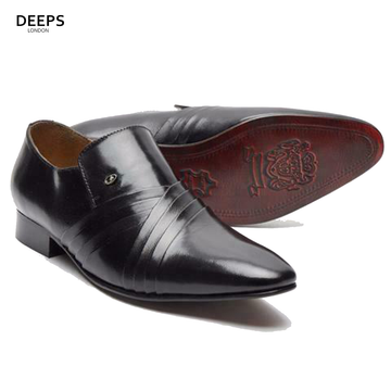 FABIAN- MEN'S LUCINI FORMAL CASUAL PARTY WEDDING LEATHER SHOES BLACK