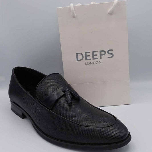 JORDON MENS VINTAGE MOCCASIN LOAFERS WITH TASSELS