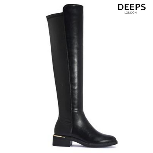 MILA LOW BLOCK HEEL OVER THE KNEE BOOTS