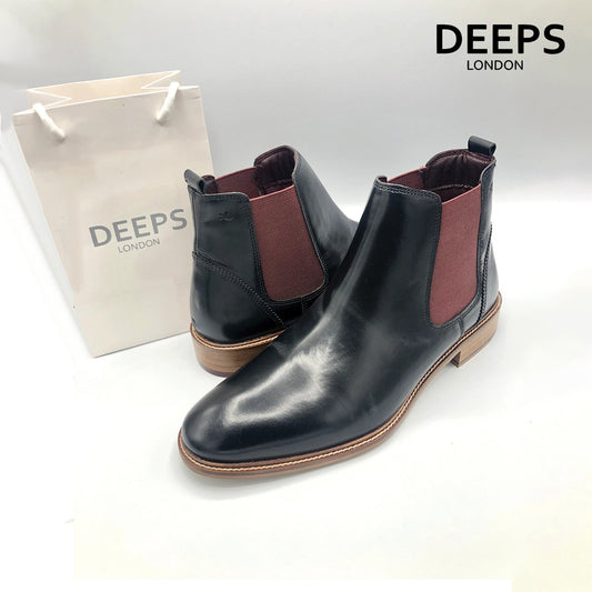 LONDON BROGUES HAMILTON MENS CHELSEA BOOTS BORDO SUEDE