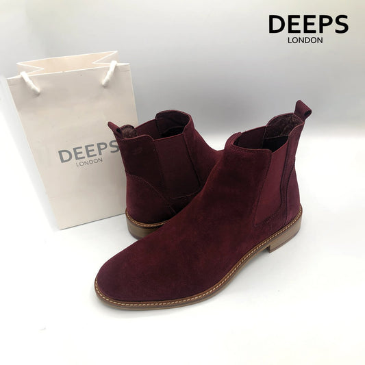 LONDON BROGUES HAMILTON MENS CHELSEA BOOTS NAVY SUEDE