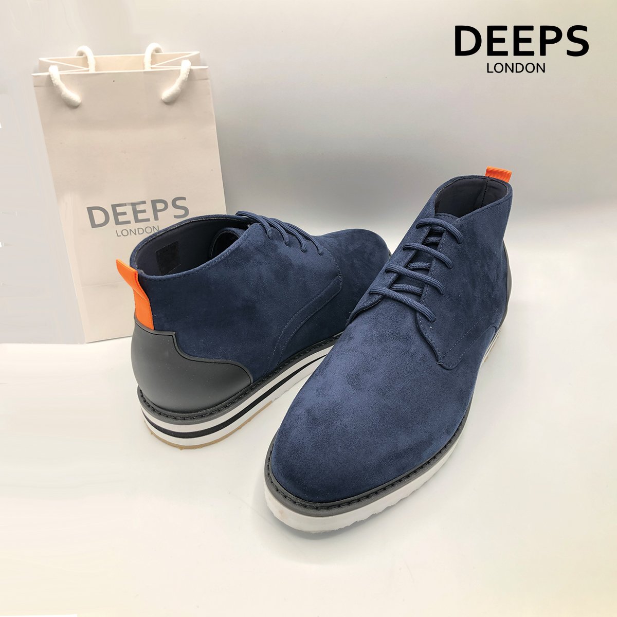 navy desert boots mens