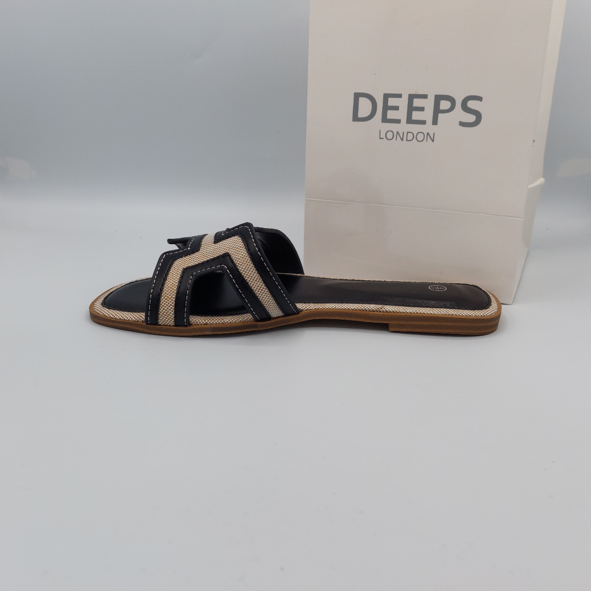 everyday black flats for women with beige detailing summer style