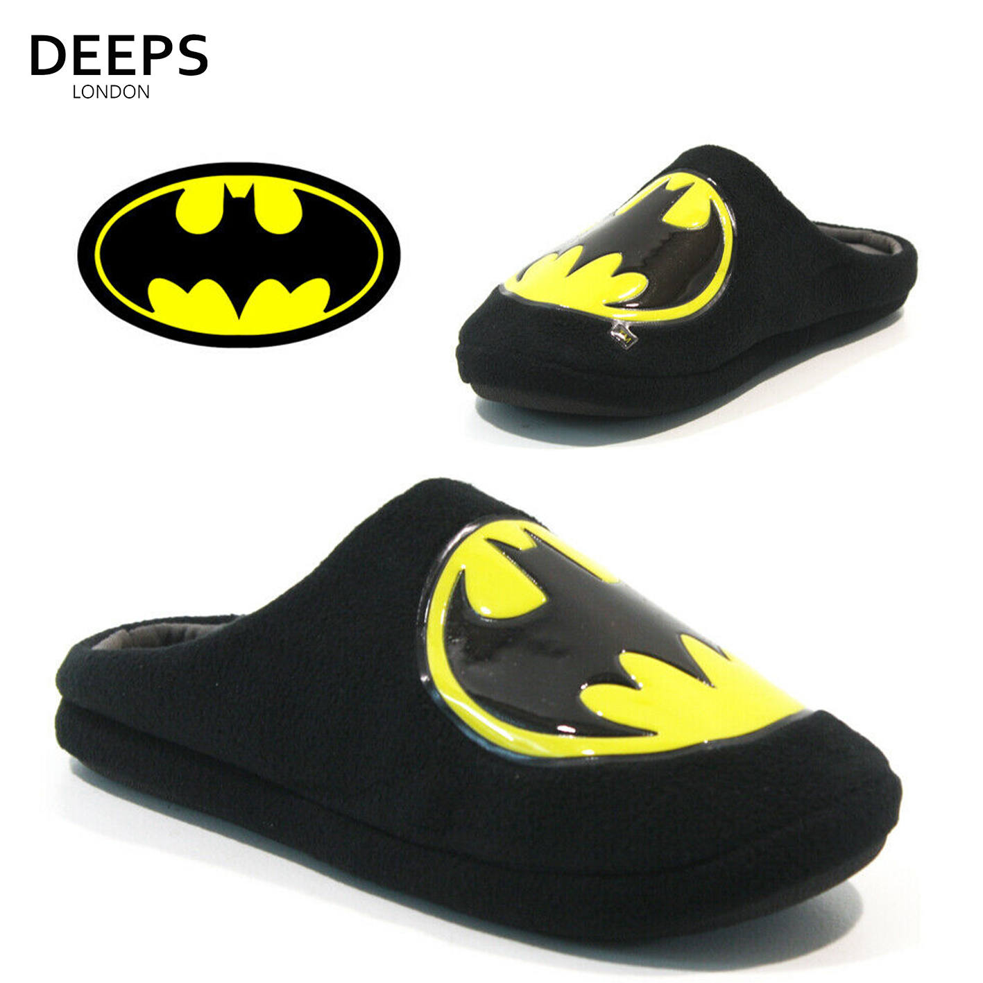 BATMAN DC COMICS MENS ORIGINAL MULE SLIPERS