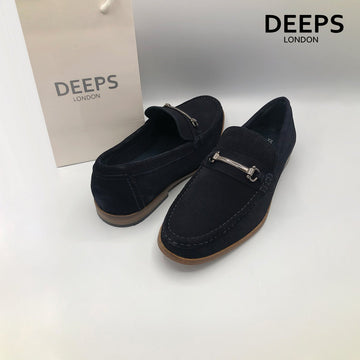 ROAMERS SLIP-ON CASUAL SUEDE DRIVING SHOES NAVY